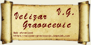 Velizar Graovčević vizit kartica